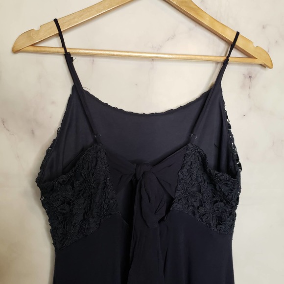 ALTAR'D STATE Blue Lace Floral Bow Back Flowy Mini Dress M - Picture 4 of 9